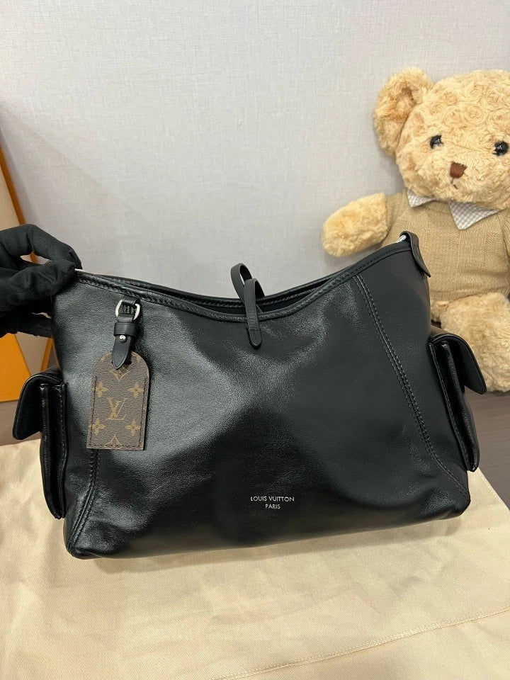 Louis Vuitton Black Small Carryall Cargo Tote Bag For Women
