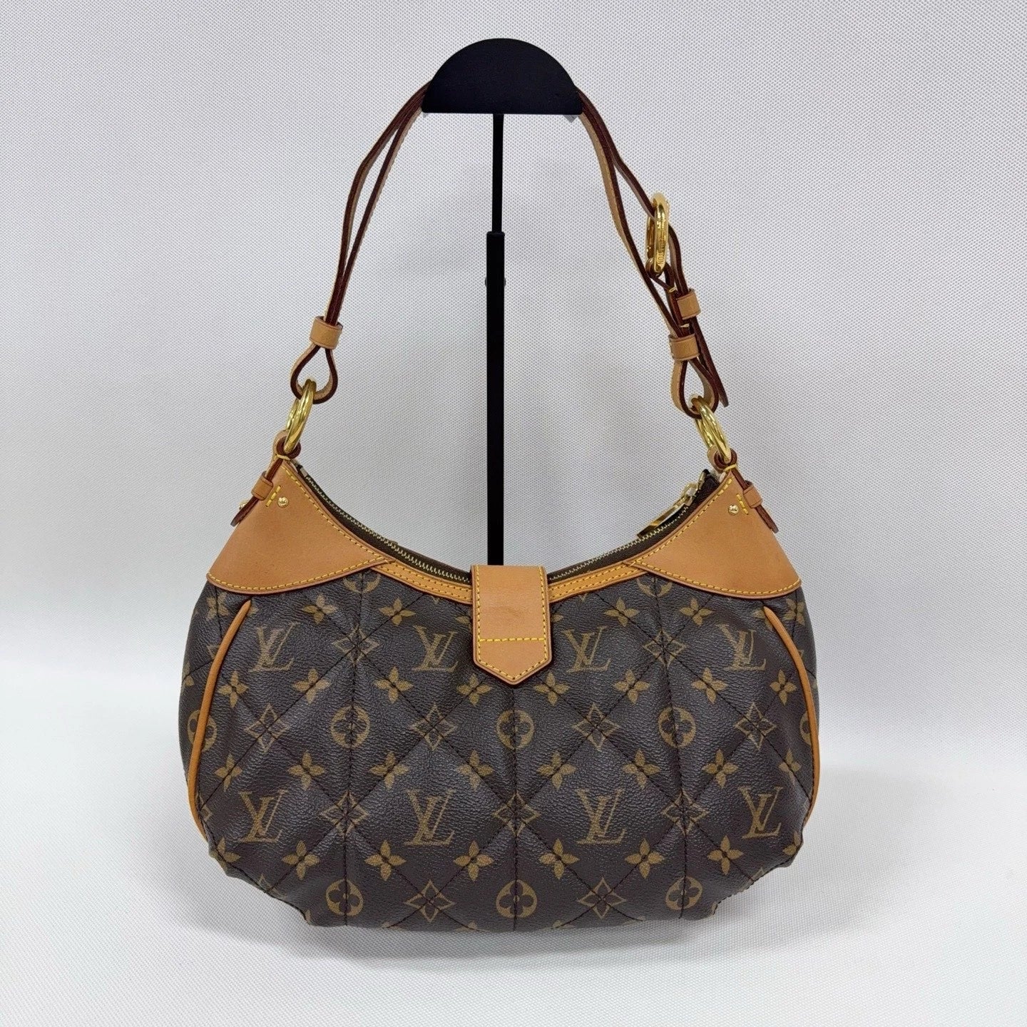 Louis Vuitton Tulum Monogram Shoulder Bag Brown Gold Used Women Classic