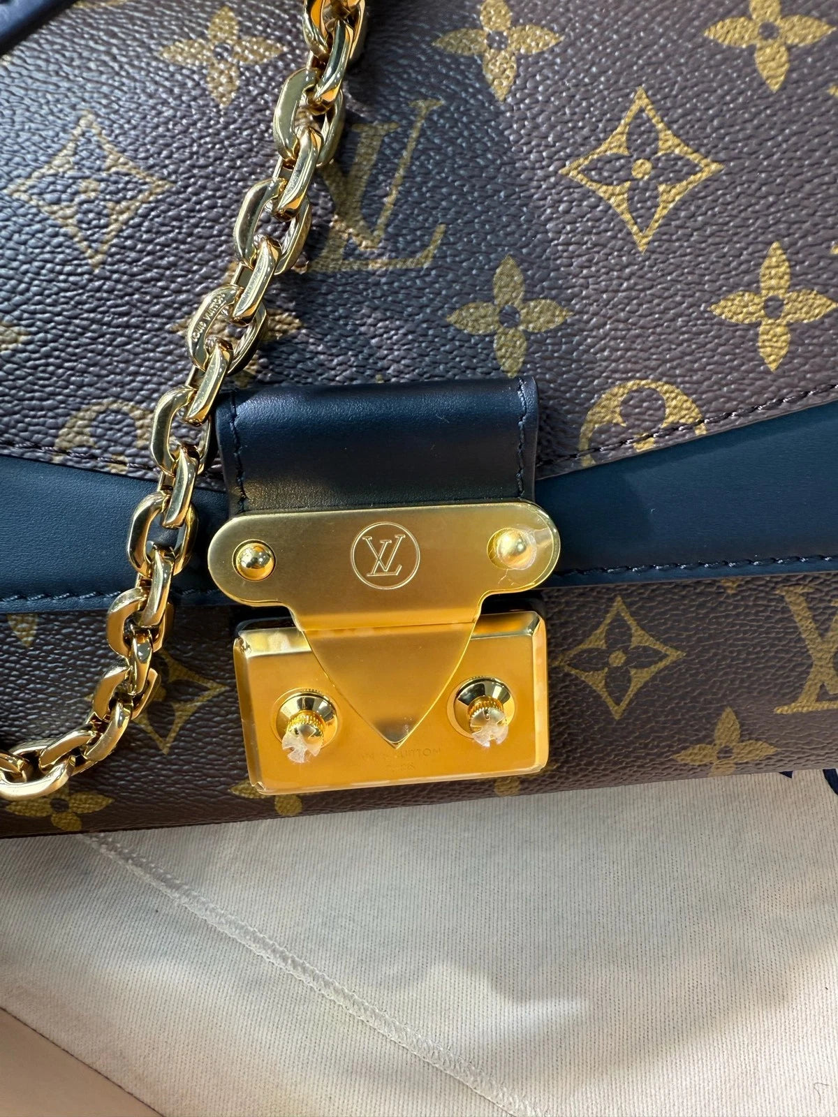 Louis Vuitton Black Leather Marceau Crossbody Bag For Women
