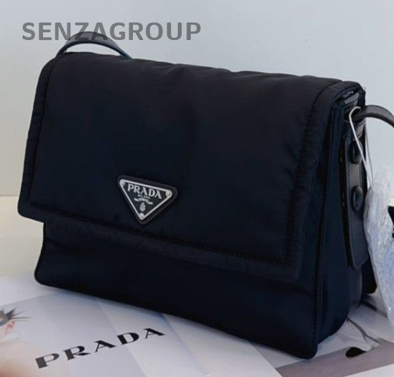 Prada Cini Re-Nylon PM Crossbody Black Unisex Adults Classic Fashion