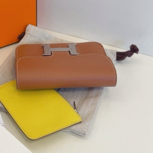 Hermes Constance slim Purse Brown Women DIY Various carrying methods Brand NEW