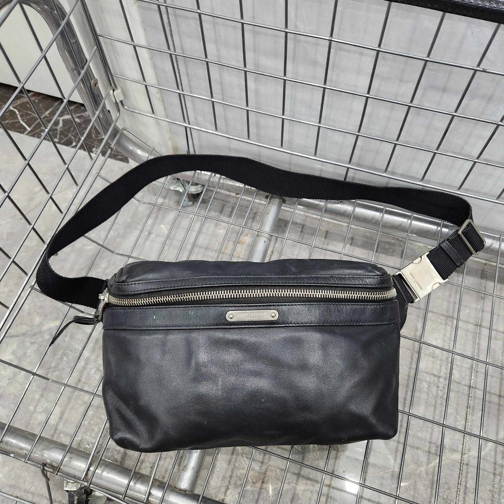 YSL Black Shoulder Waist Chest Bag For Women