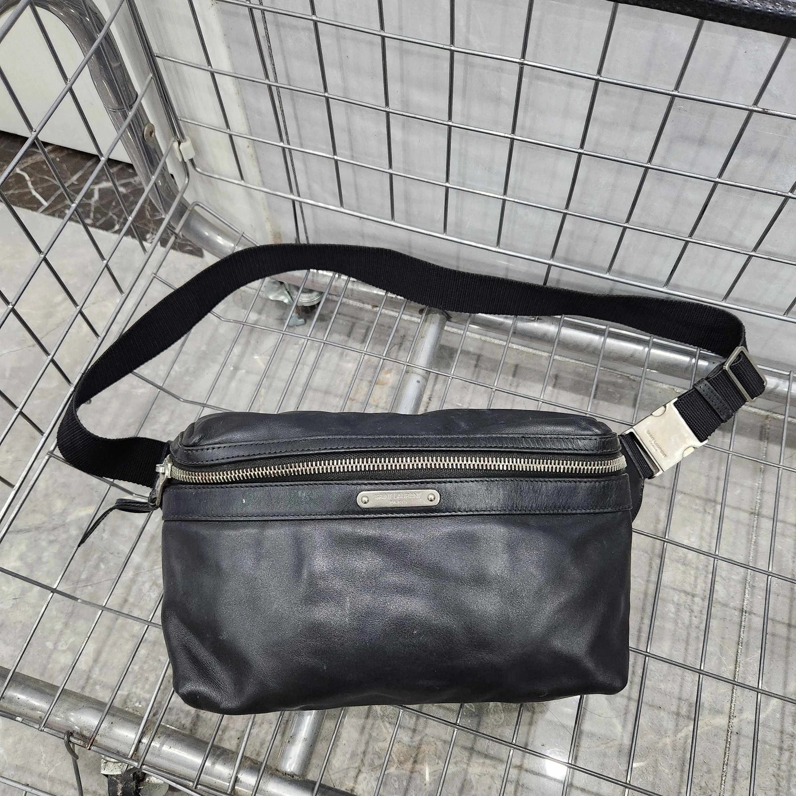 YSL Black Shoulder Waist Chest Bag For Women