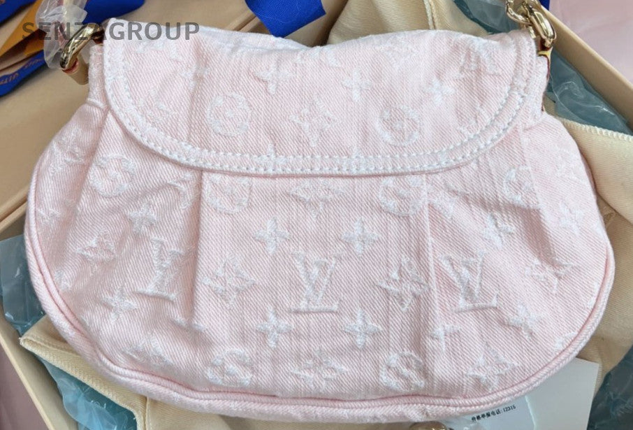 Louis Vuitton SUNSET Shoulder Bag Pink Gold Used Women Designer
