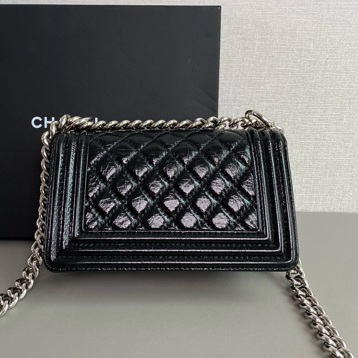 Chanel Leboy PM Chain Shoulder Bag Crossbody Women Classic Diamond
