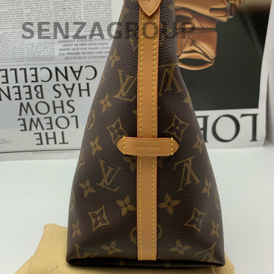 Louis Vuitton Carryall PM Monogram Shoulder Bag Gold Brown Women Classic