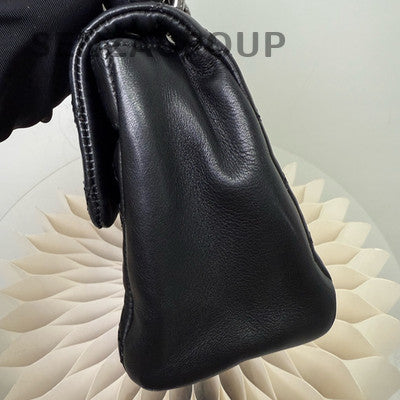 Chanel Black Silver Pig Nose Chain Shoulder Bag - Women's Fashion