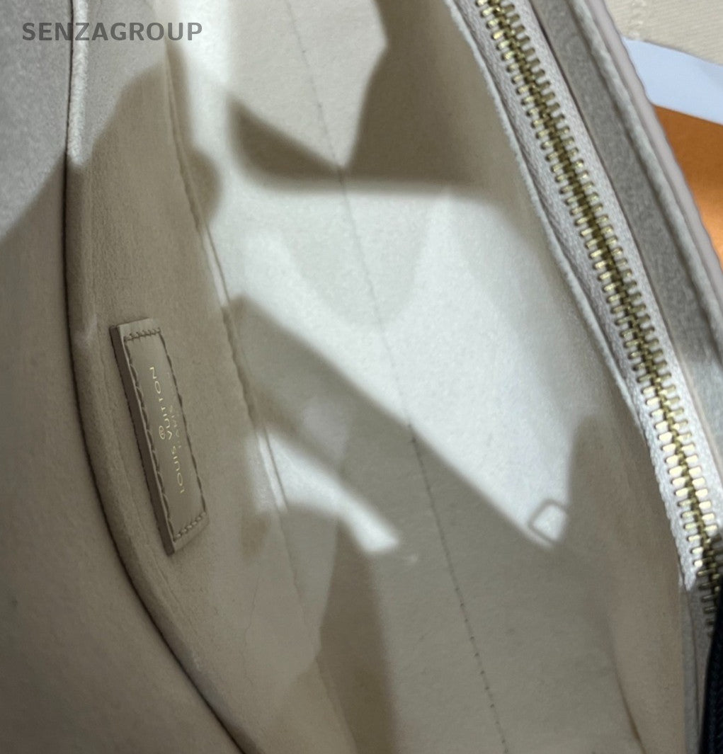 Louis Vuitton Cluny Mini Epi Leather Top Handle Bag Crossbody White Women