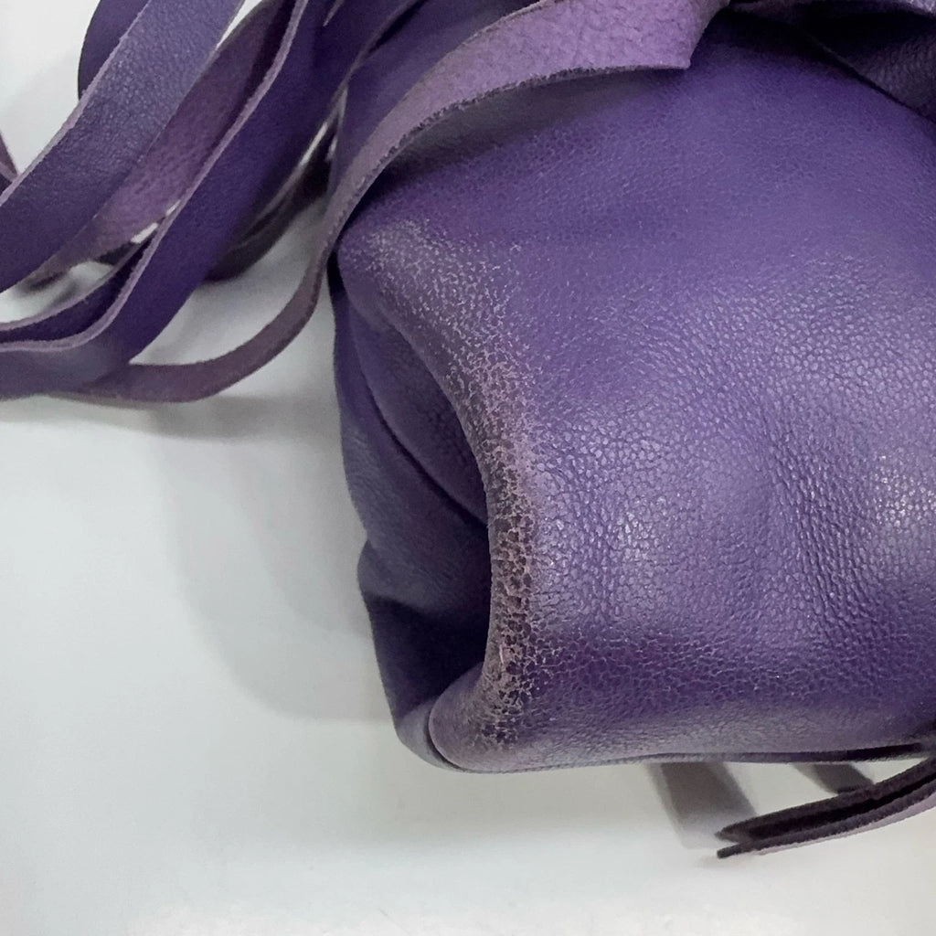 PRADA Purple Fringe Double Buckle Shoulder Crossbody Bag For Women