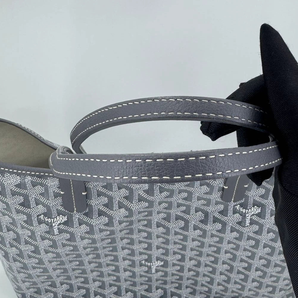 Goyard Artois Mini Gray Canvas Tote Shoulder Handbag For Women