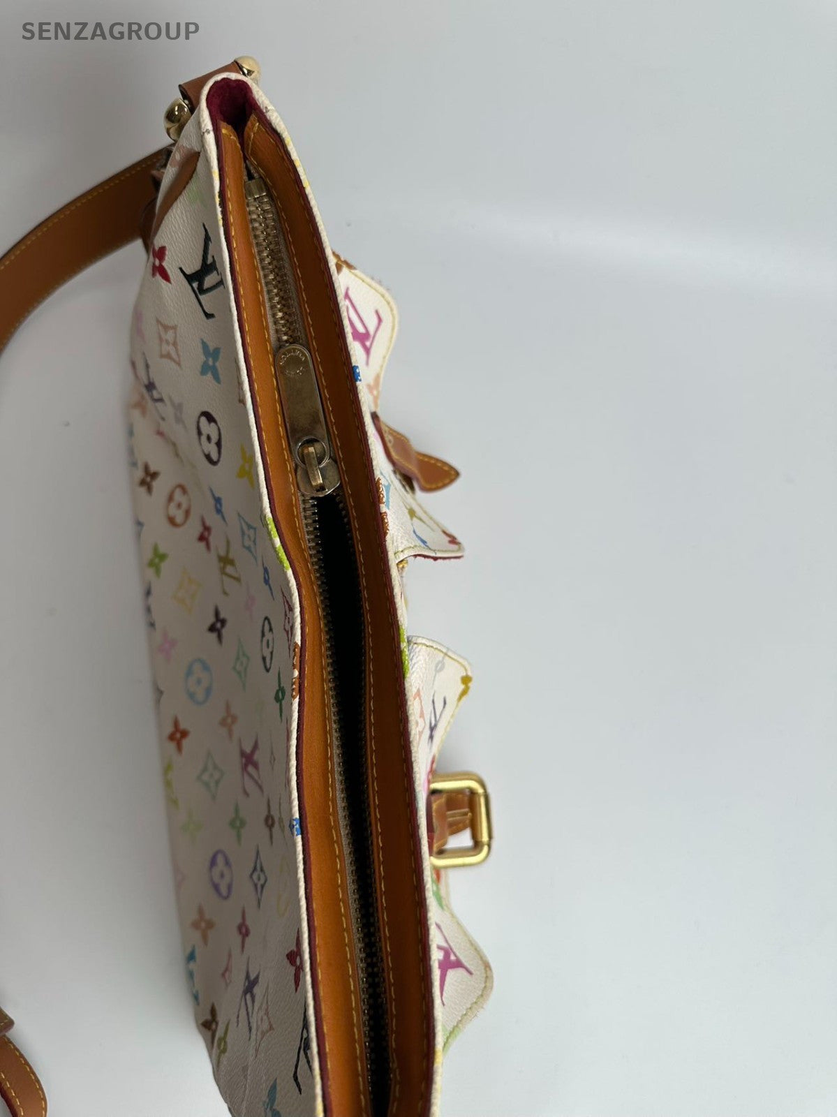 SJ0001  Louis Vuitton LV Monogram Multicolore White Lodge PM Shoulder Bag(Z)