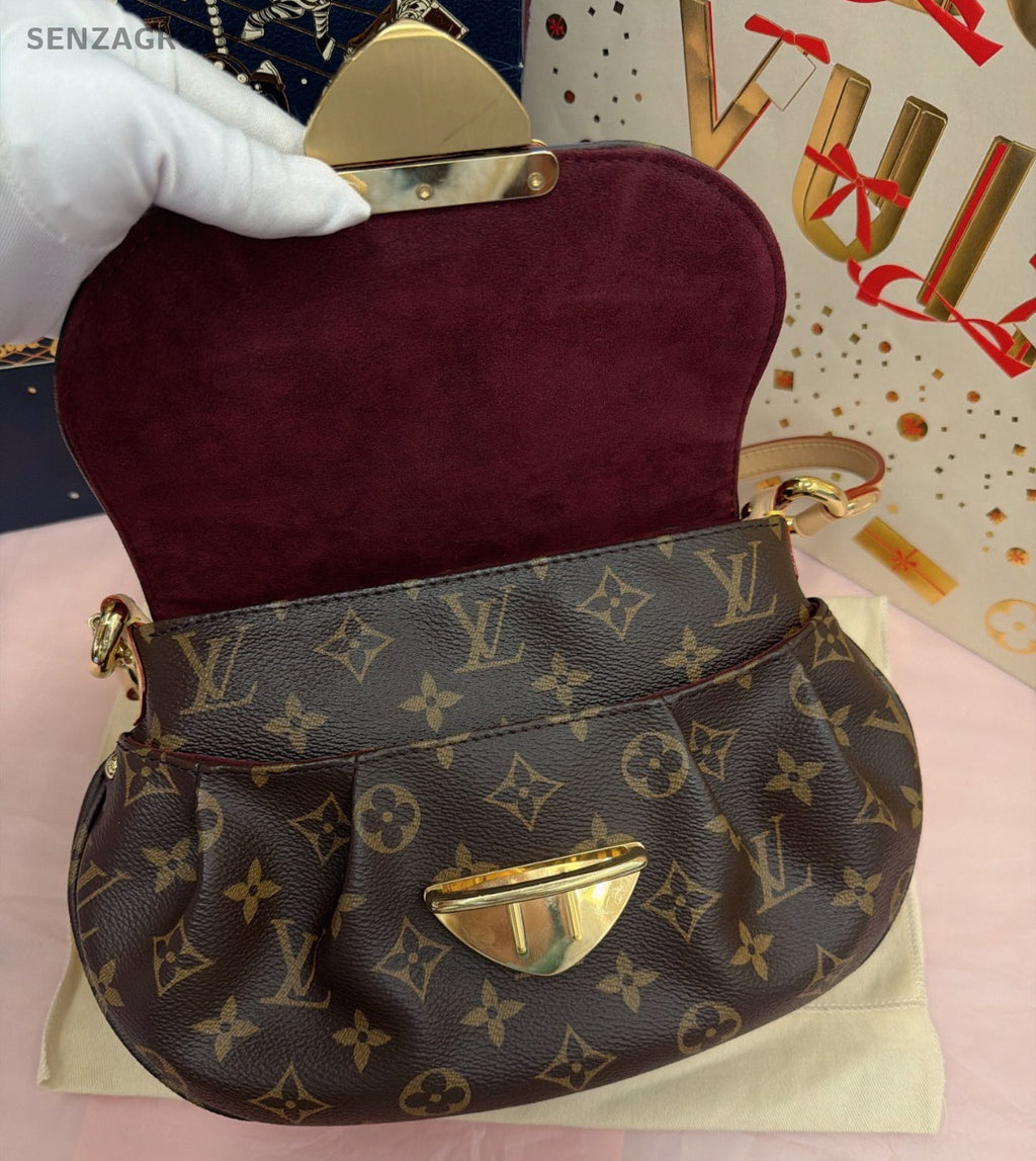 Louis Vuitton Sunset Monogram Shoulder Bag Brown Gold Women Classic