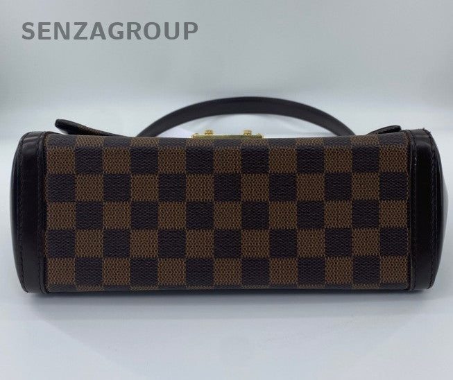 Louis Vuitton Croisette Damier Shoulder Bag Brown Gold Women Classic Fashion