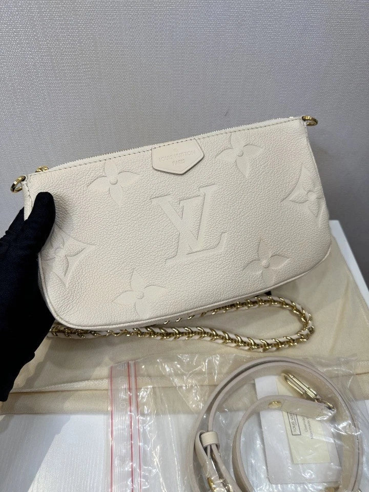 Louis Vuitton Multipochette White Crossbody Handbag Women