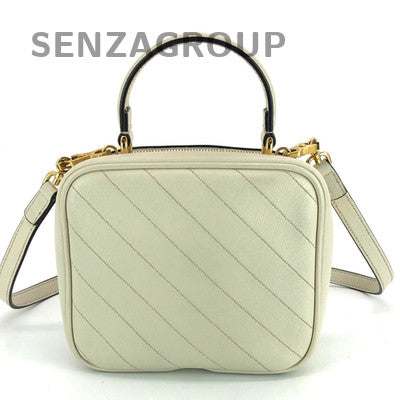 Gucci Blondie White Gold Buckle Leather Camera Crossbody Bag