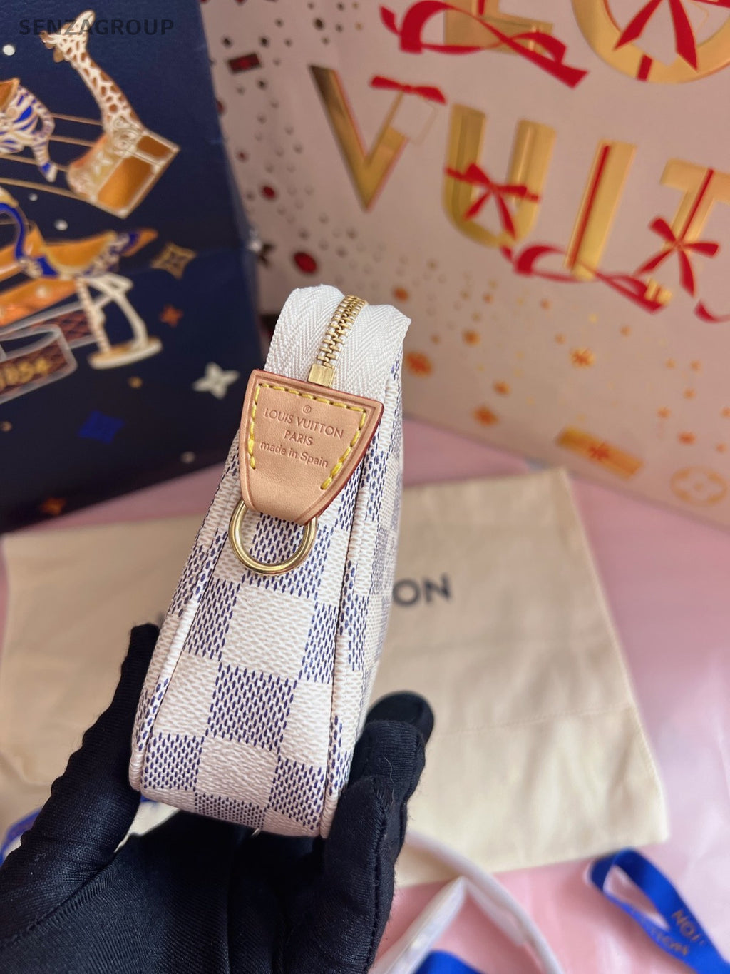 Louis Vuitton Pochette Accessoires Damier Ebene Shoulder Handbag Brand NEW