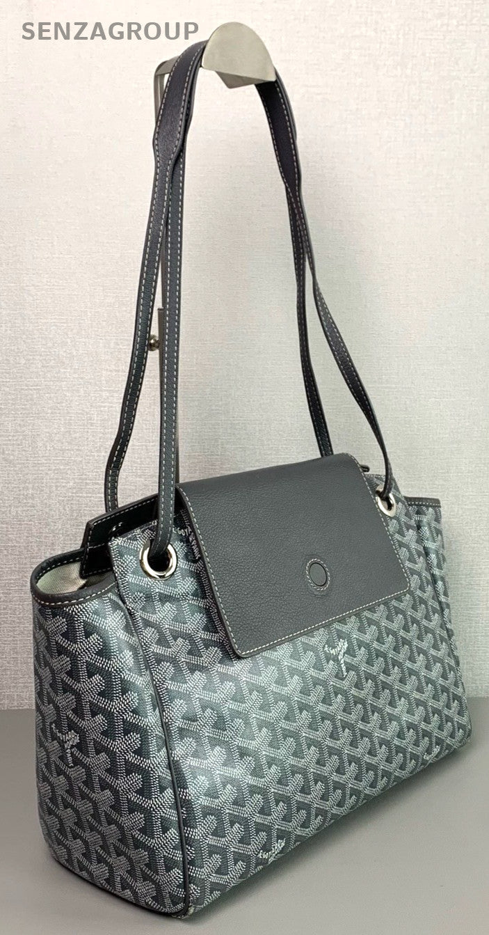 Goyard Rouette Tote Monogram Shoulder Handbag Flip-top style Women Gray