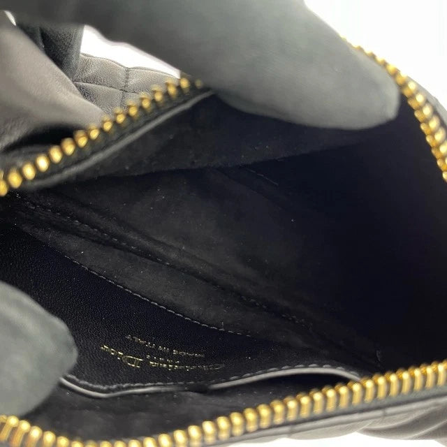 Authentic Dior Black Leather Mini Vibe Hobo Shoulder Bag For Women