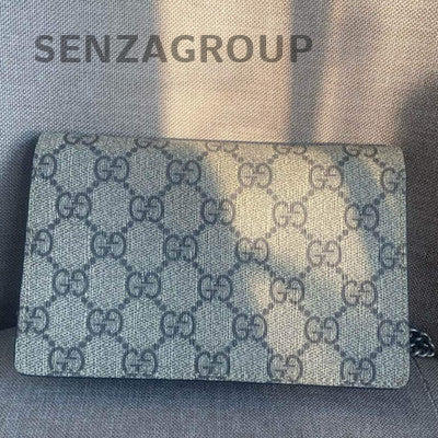 Gucci Dionysus Mini Chain Shoulder Bag Beige Silver Hardware Classic Women