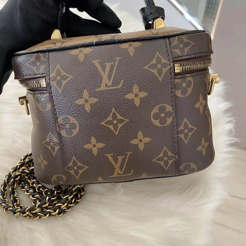 Louis Vuitton Vanity Monogram Brown Crossbody Chain Bag Excellent
