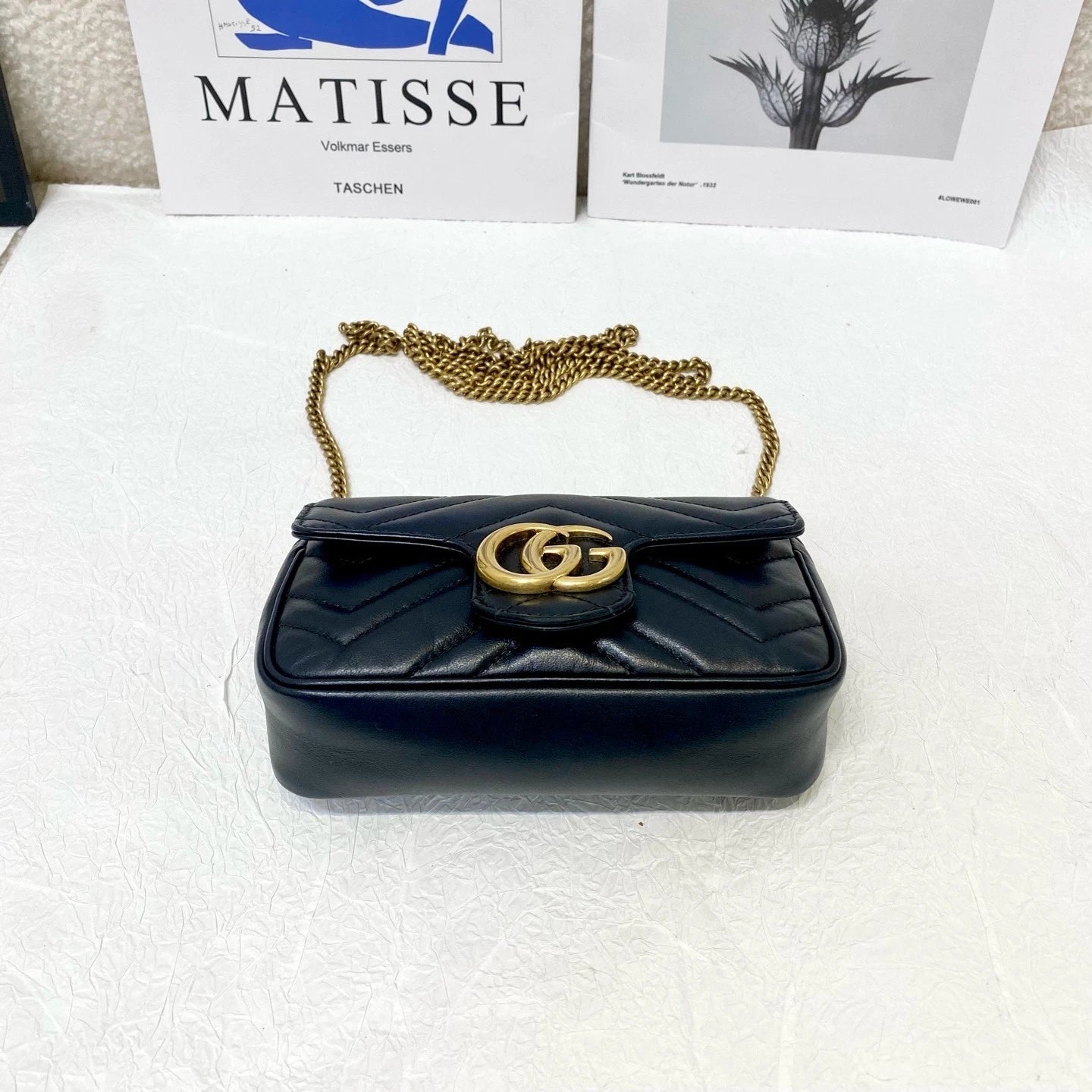 GUCCI GG Marmont Mini Chain Shoulder Bag For Women