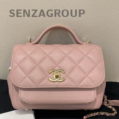 Chanel Affinity Pink Gold Quilted Messenger Chain Shoulder Bag