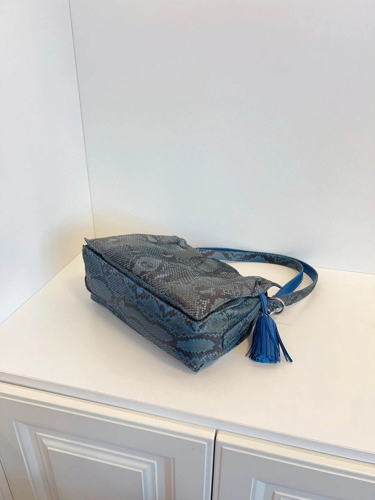 Loewe Blue Medium Flamenco Shoulder Bag For Women