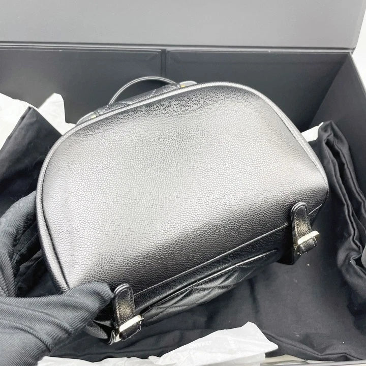 CHANEL Black Leather Affinity Small Backpack For Women