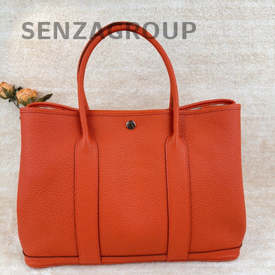 Hermès Garden Party 36 Tote Bag Orange Palladium Hardware Women's Fashion