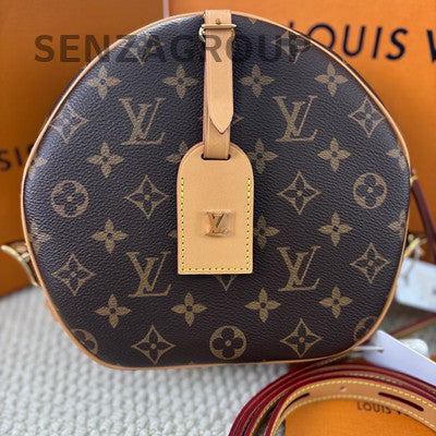 Louis Vuitton Monogram Soft Round Brown Gold Buckle Shoulder Crossbody Bag