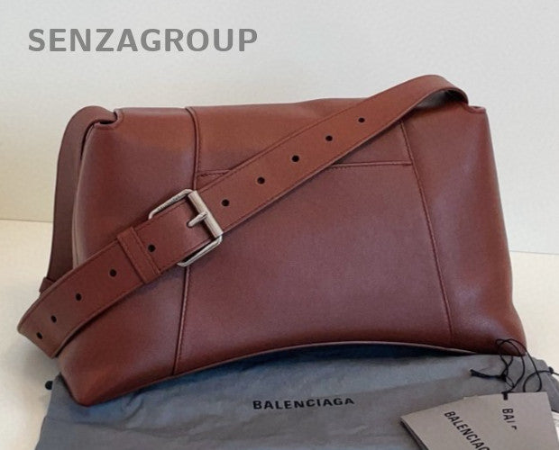 Balenciaga Downtown MM Shoulder Bag Crossbody Red Silver Unisex Adults Classic
