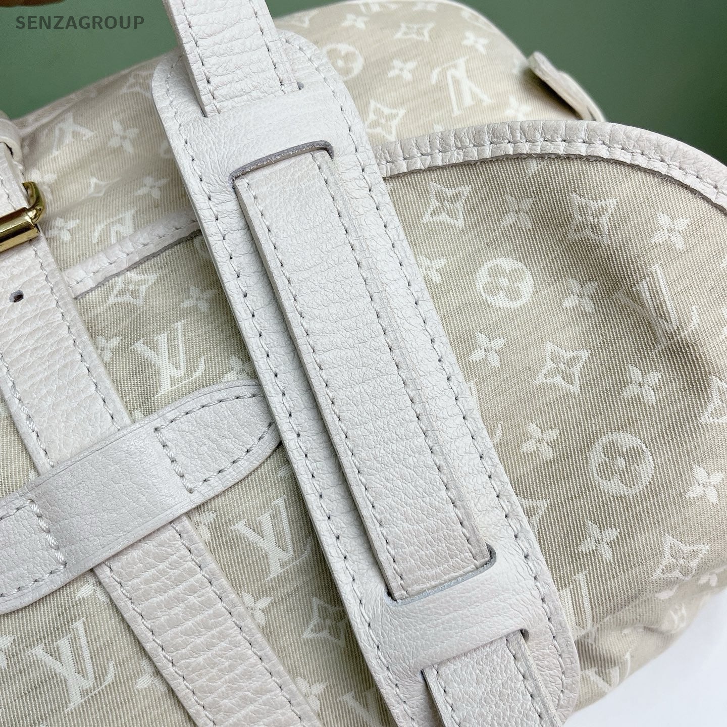 Louis Vuitton Denim Twins Monogram Crossbody White Silver Women Classic