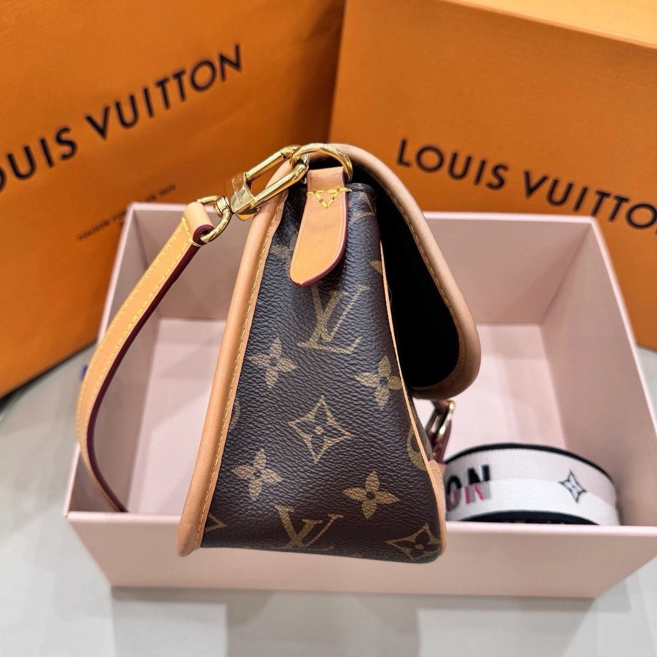Louis Vuitton Diane Monogram Canvas Shoulder Bag Crossbody