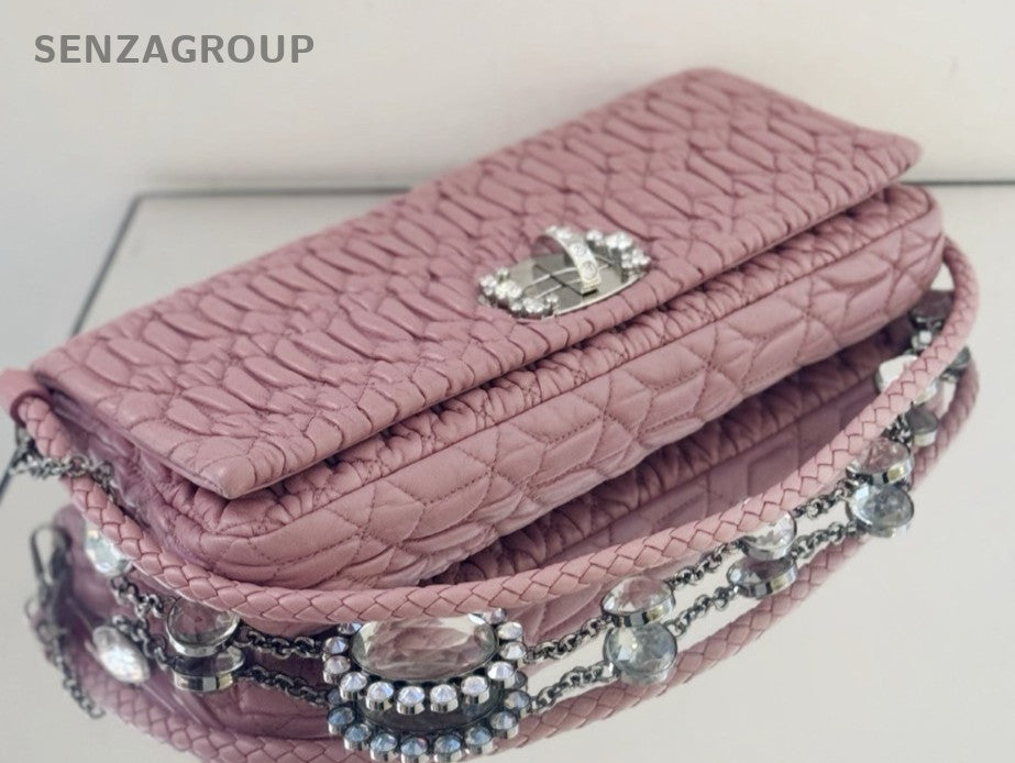 Miu miu GM Full Leather Shoulder Bag Pink Women