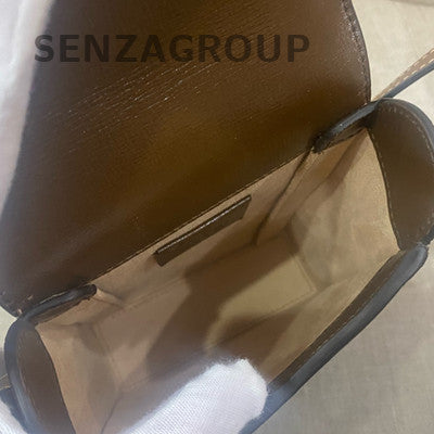 Gucci GG Marmont Phone Crossbody Bag Brown Beige Gold Hardware