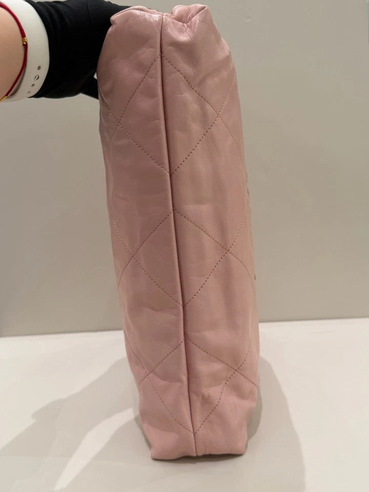 CHANEL 22bag Medium Pink Tote Shoulder Bag for Women