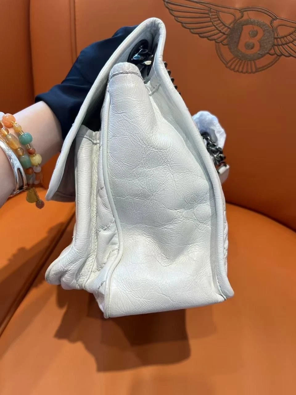 Saint Laurent Niki Chain Shoulder Bag for Women White