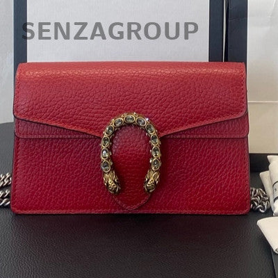 Gucci Dionysus Mini Bag Red Silver Chain Crossbody Women's Classic