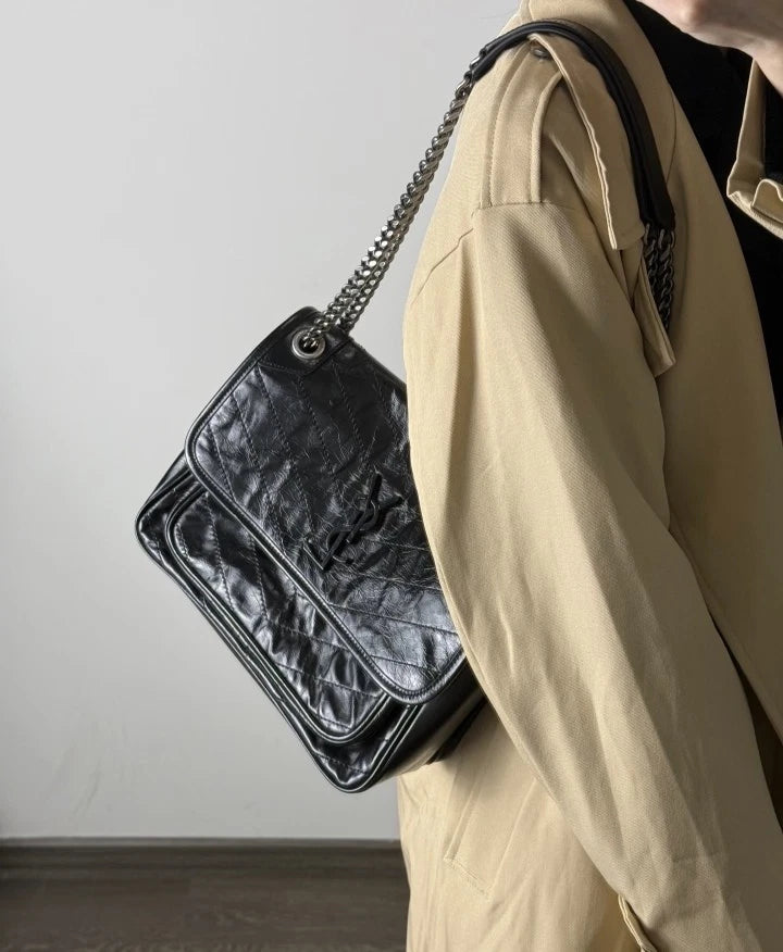 Saint Laurent Niki Black Shoulder Bag Crossbody Excellent