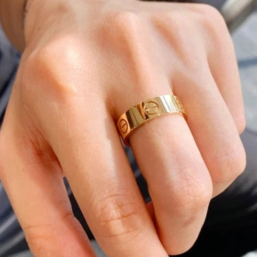Cartier Love Classic Band Ring 5.5mm 18k Rose Gold EU52/US6