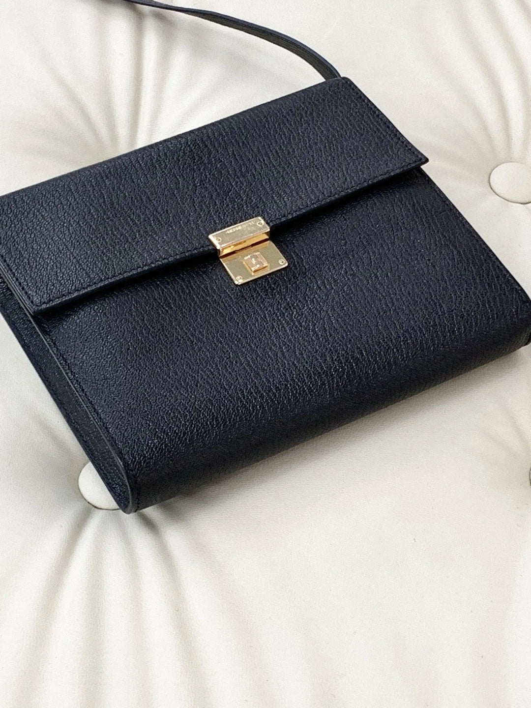 Hermes Clic 16 Evercolor Goatskin Shoulder Crossbody Bag Black Women S