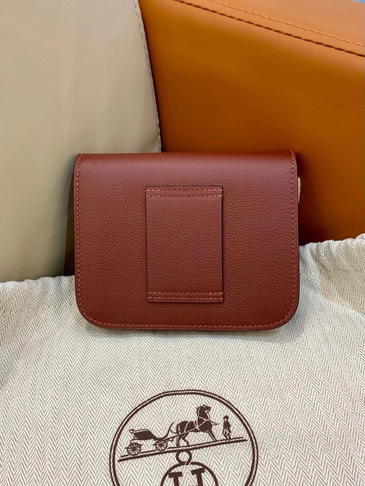 Hermes Constance Slim Evercolor Women Wallet Waist Bag