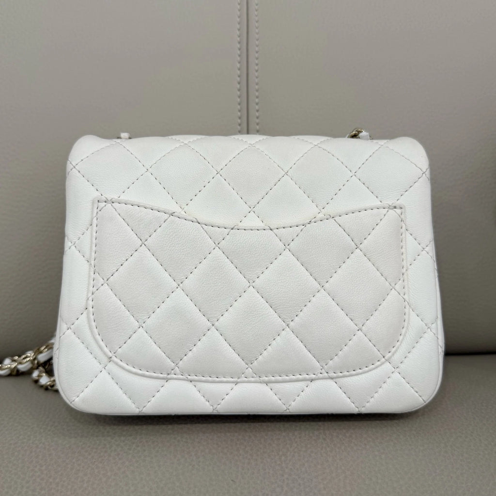 CHANEL CF Square Lambskin Shoulder Crossbody Bag For Women