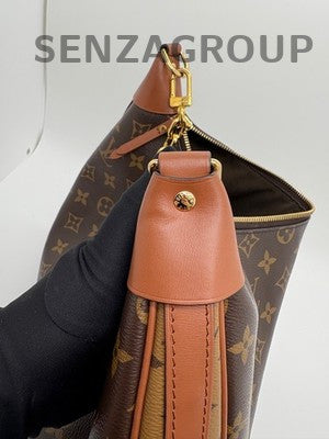 Louis Vuitton Loop Monogram Chain Shoulder Bag Brown Gold Women Classic