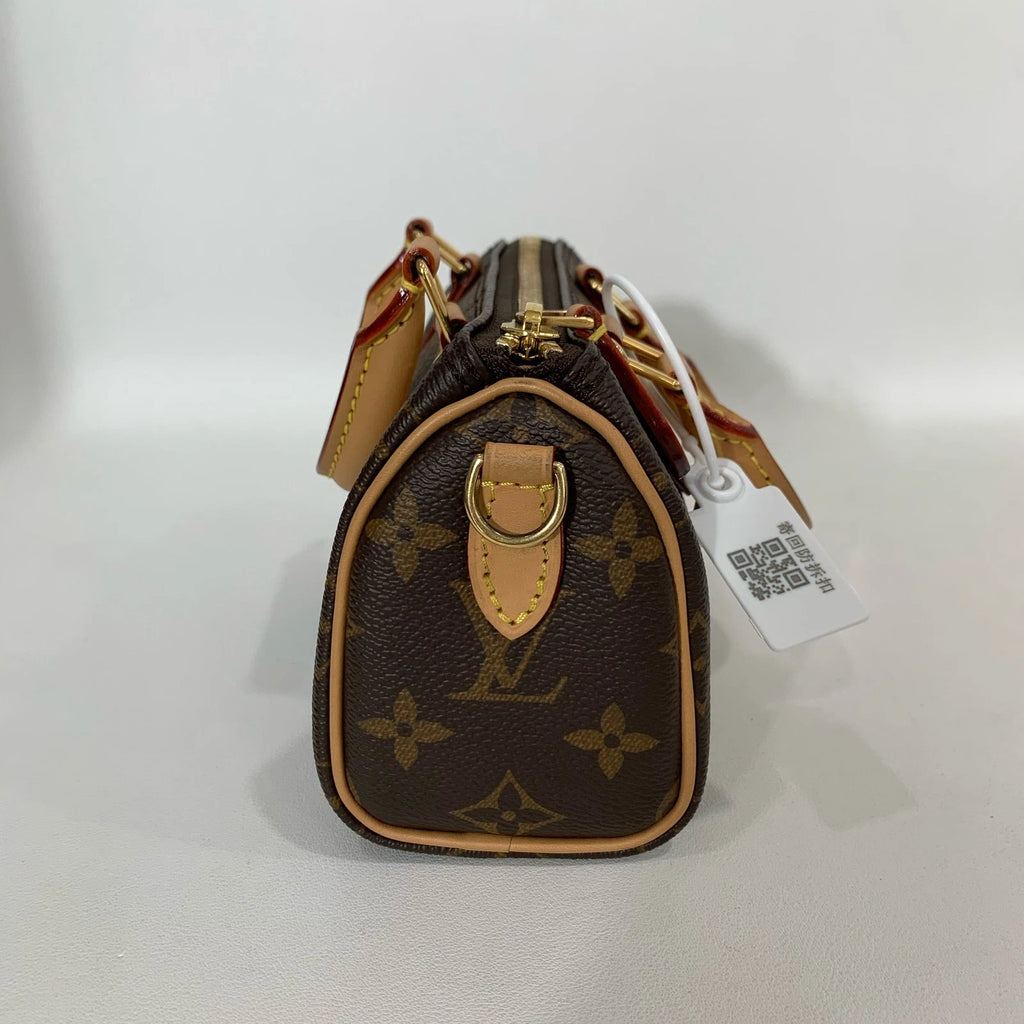 Louis Vuitton Speedy Nano Canvas Shoulder Bag For Women
