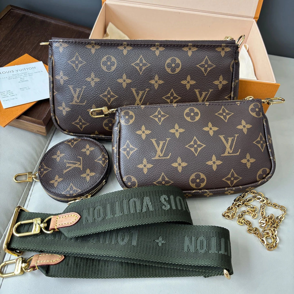 Louis Vuitton Multi Pochette Accessoires Monogram Canvas Shoulder Bag Crossbody