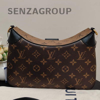 Louis Vuitton Monogram Croissant Chain Shoulder Crossbody Bag Brown