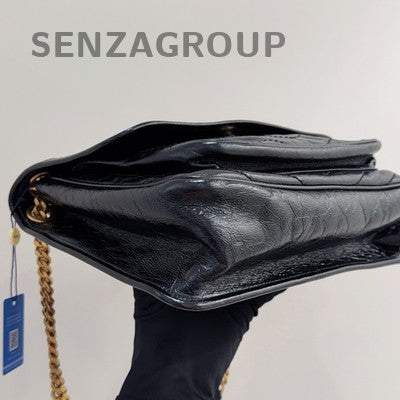 Saint Laurent YSL Black Calfskin Niki Medium Chain Shoulder Bag