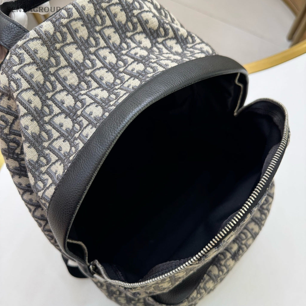 Christian Dior Rider Oblique GM Backpack Black Silver Unsex Adults Classic