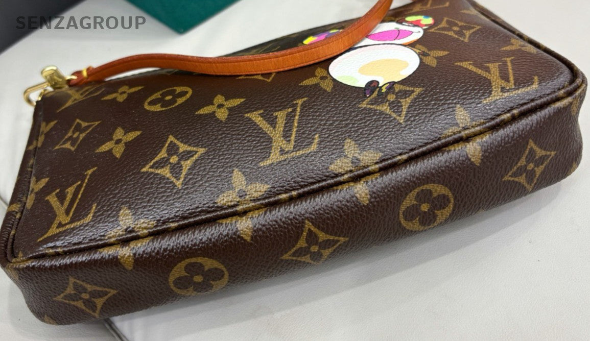 Louis Vuitton Monogram Panda Pattern Shoulder Bag Brown Gold Women Designer
